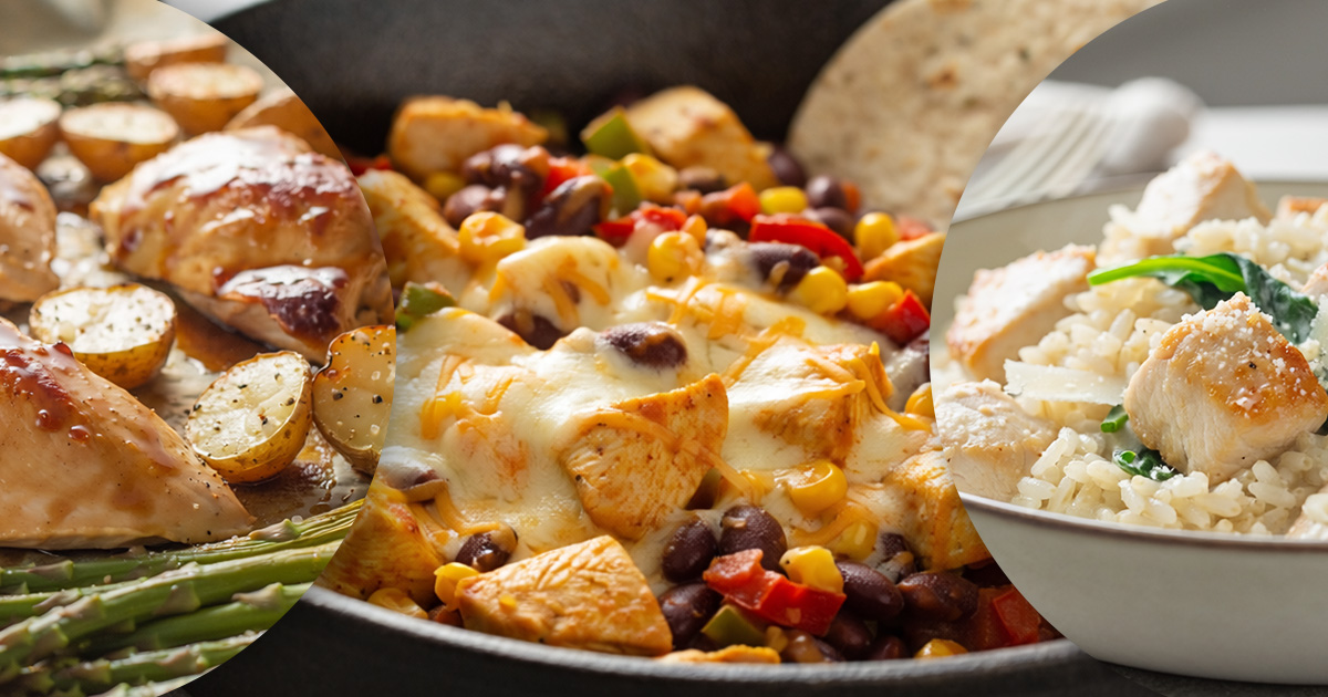 cooked chicken dish with cheese, corn and rice